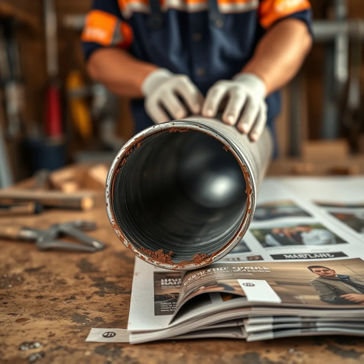 Scaled or corroded interior piping — Low Water Pressure in Your Catonsville Home: Six Causes, Cheapest First