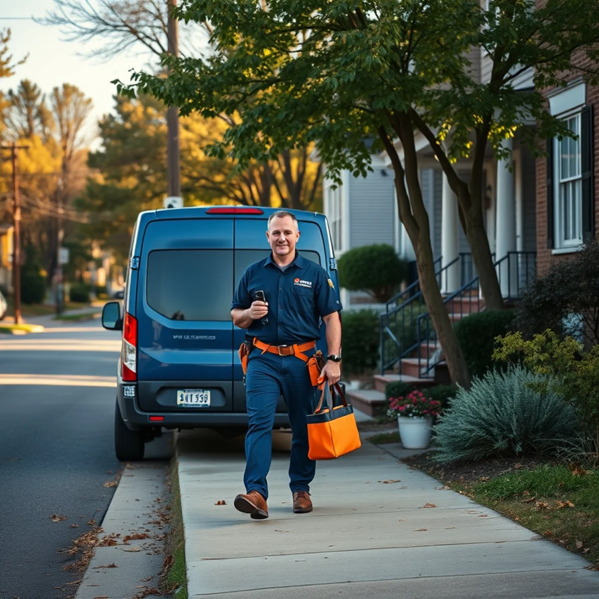 Plumber repairing supply piping in a mid-century Wheaton, MD home