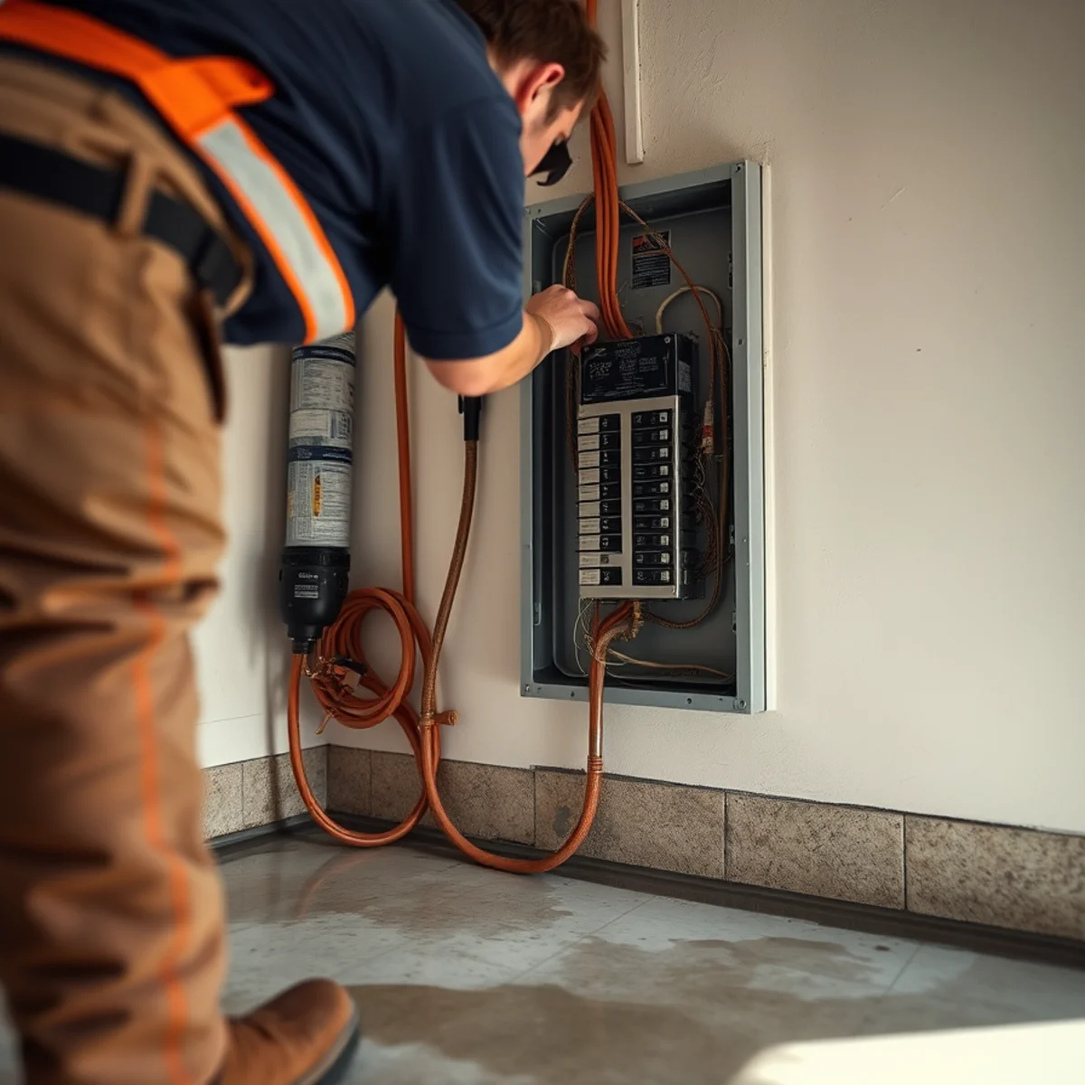 Kill power if water is near anything electrical — What to Do in the First Ten Minutes of a Burst Pipe